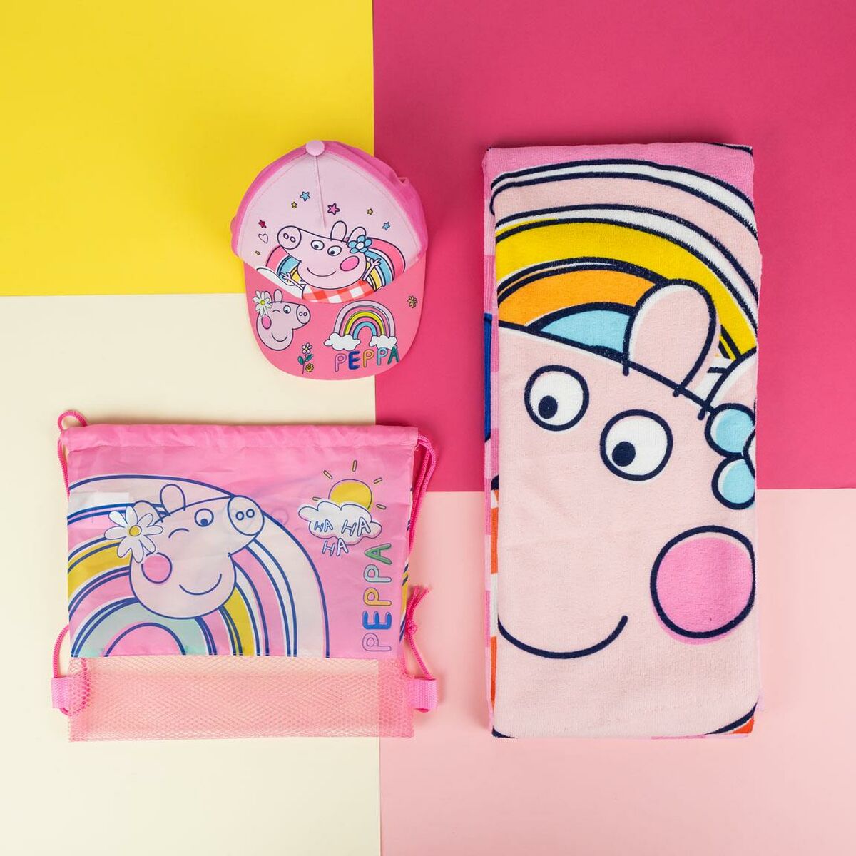 Barns sommersett Peppa Pig Rosa 3 Deler